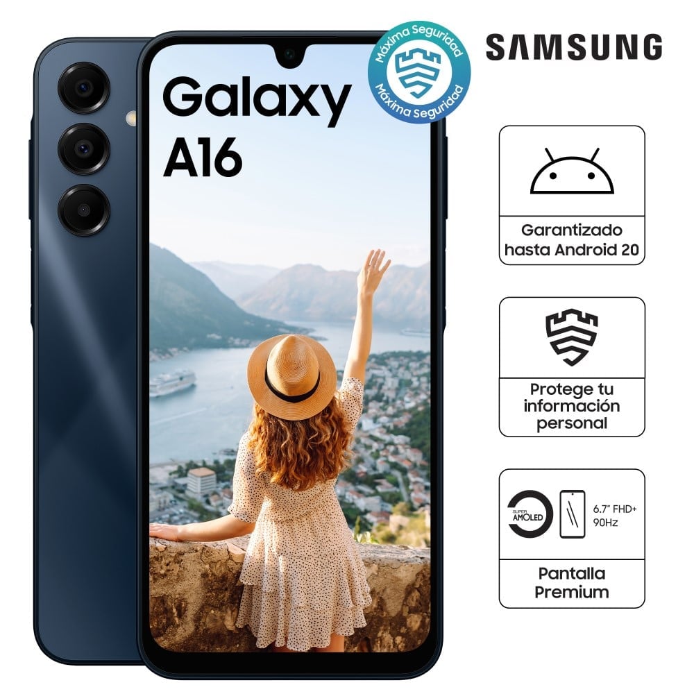 CELULAR SAMSUNG GALAXY A16 NEGRO 128GB - 1