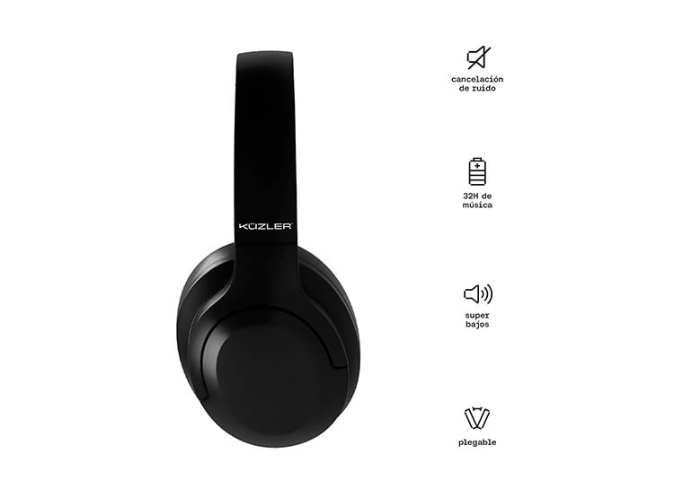 AUDÍFONOS KUZLER OVER-EAR GEOFF-101 BLUETOOTH NEGRO - 2