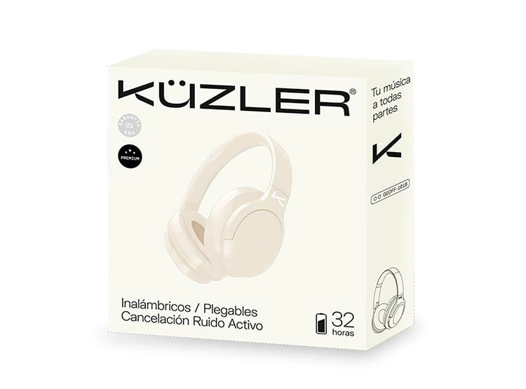 AUDÍFONOS KUZLER OVER-EAR GEOFF-101B BLUETOOTH BEIGE - 5