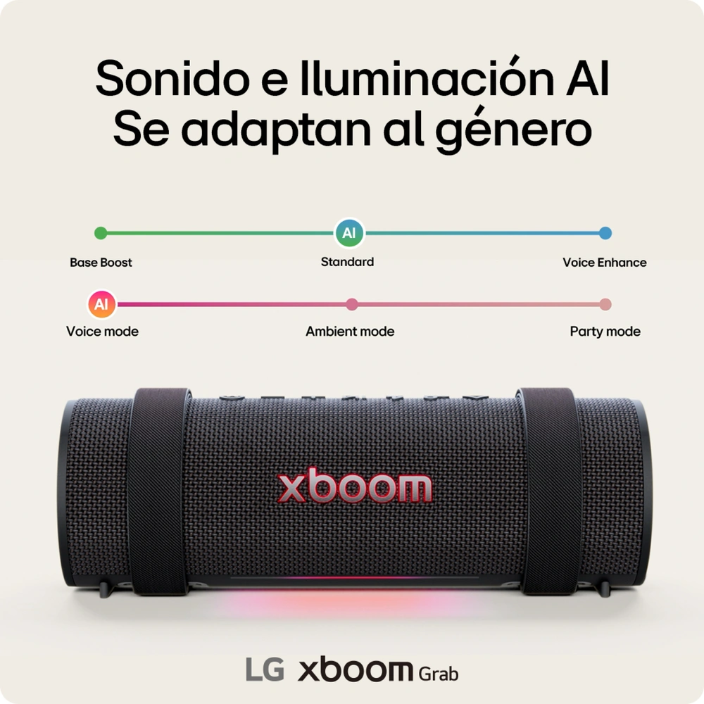 PARLANTE LG XBOOM GRAB 30W PORTÁTIL 20 H BATERÍA CERTIFICACIÓN MILITAR IP67 (2025) - 11