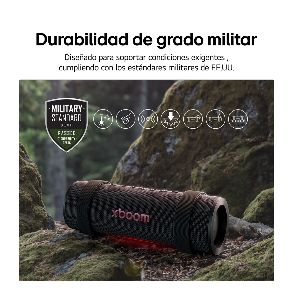 PARLANTE LG XBOOM GRAB 30W PORTÁTIL 20 H BATERÍA CERTIFICACIÓN MILITAR IP67 (2025) - 12
