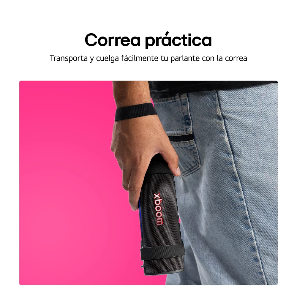 PARLANTE LG XBOOM GRAB 30W PORTÁTIL 20 H BATERÍA CERTIFICACIÓN MILITAR IP67 (2025) - 14