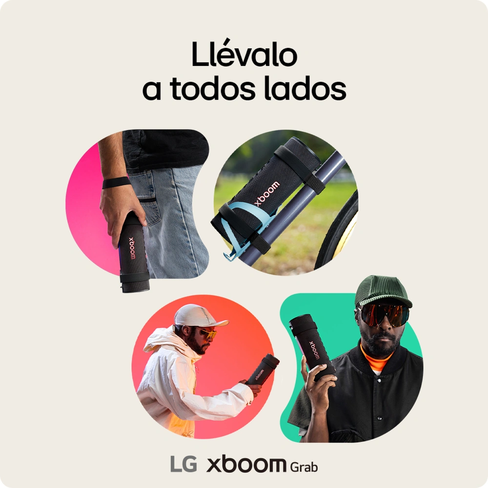 PARLANTE LG XBOOM GRAB 30W PORTÁTIL 20 H BATERÍA CERTIFICACIÓN MILITAR IP67 (2025) - 15