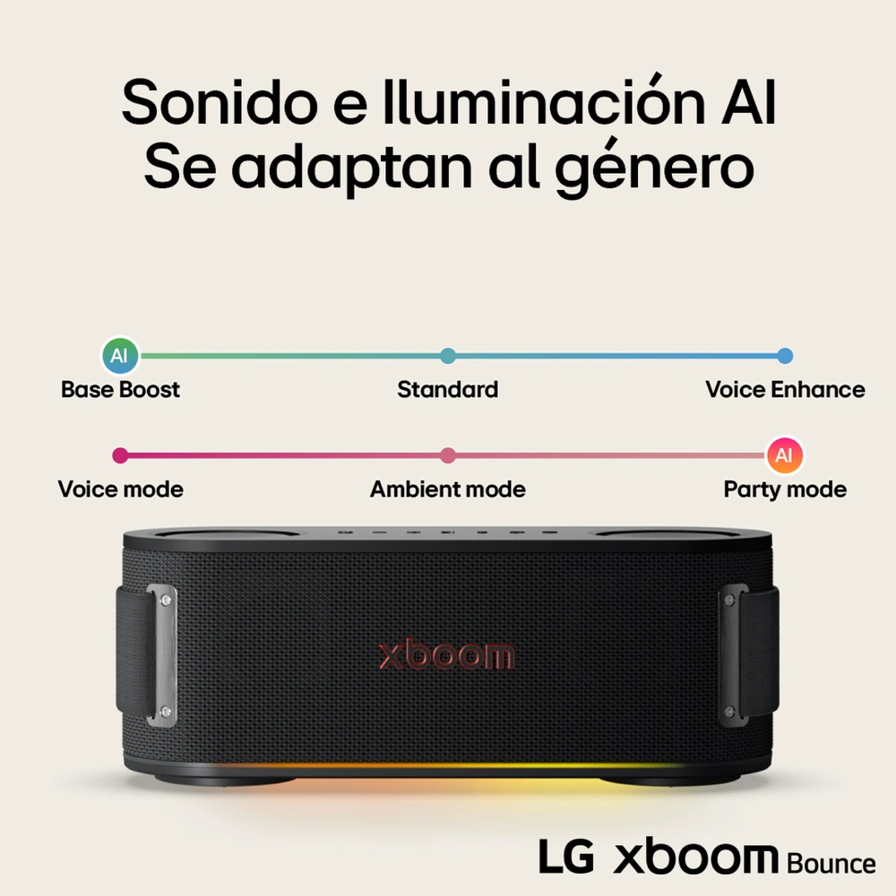 PARLANTE LG XBOOM BOUNCE 40W PORTÁTIL 30 H BATERÍA CERTIFICACIÓN MILITAR IP67 (2025) - 12