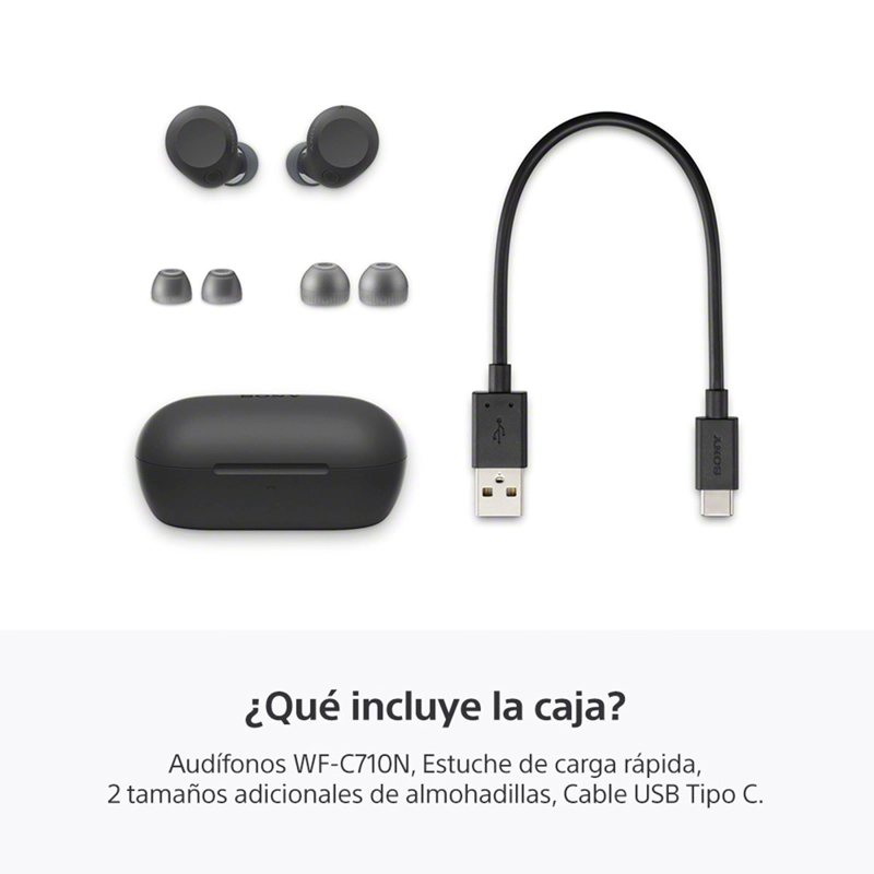 AUDÍFONOS SONY IN EAR WF-C710N NEGRO - 11