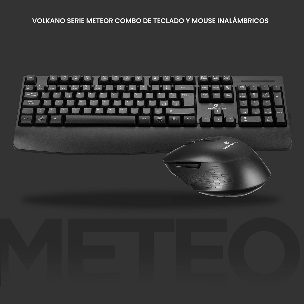 COMBO TECLADO Y MOUSE INALÁMBRICO VOLKANO METEOR - 4