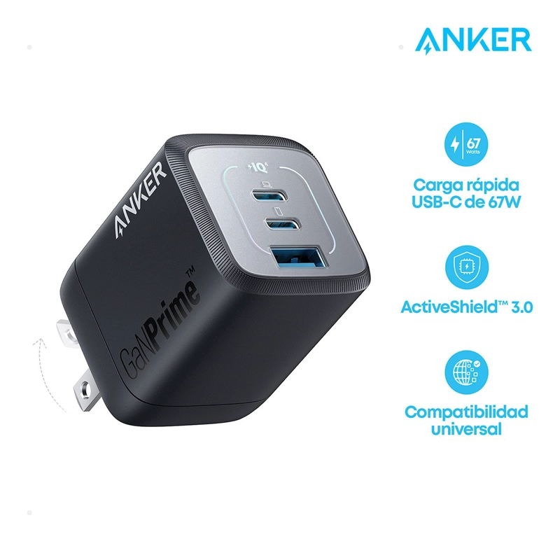 CARGADOR ANKER NANO PRO 30 WATTS NEGRO - 1