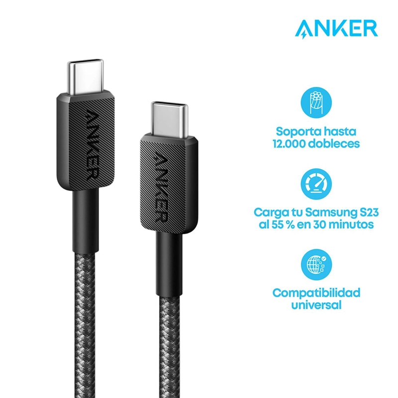 CABLE ANKER C - C 181CM 60 WATTS NEGRO - 1