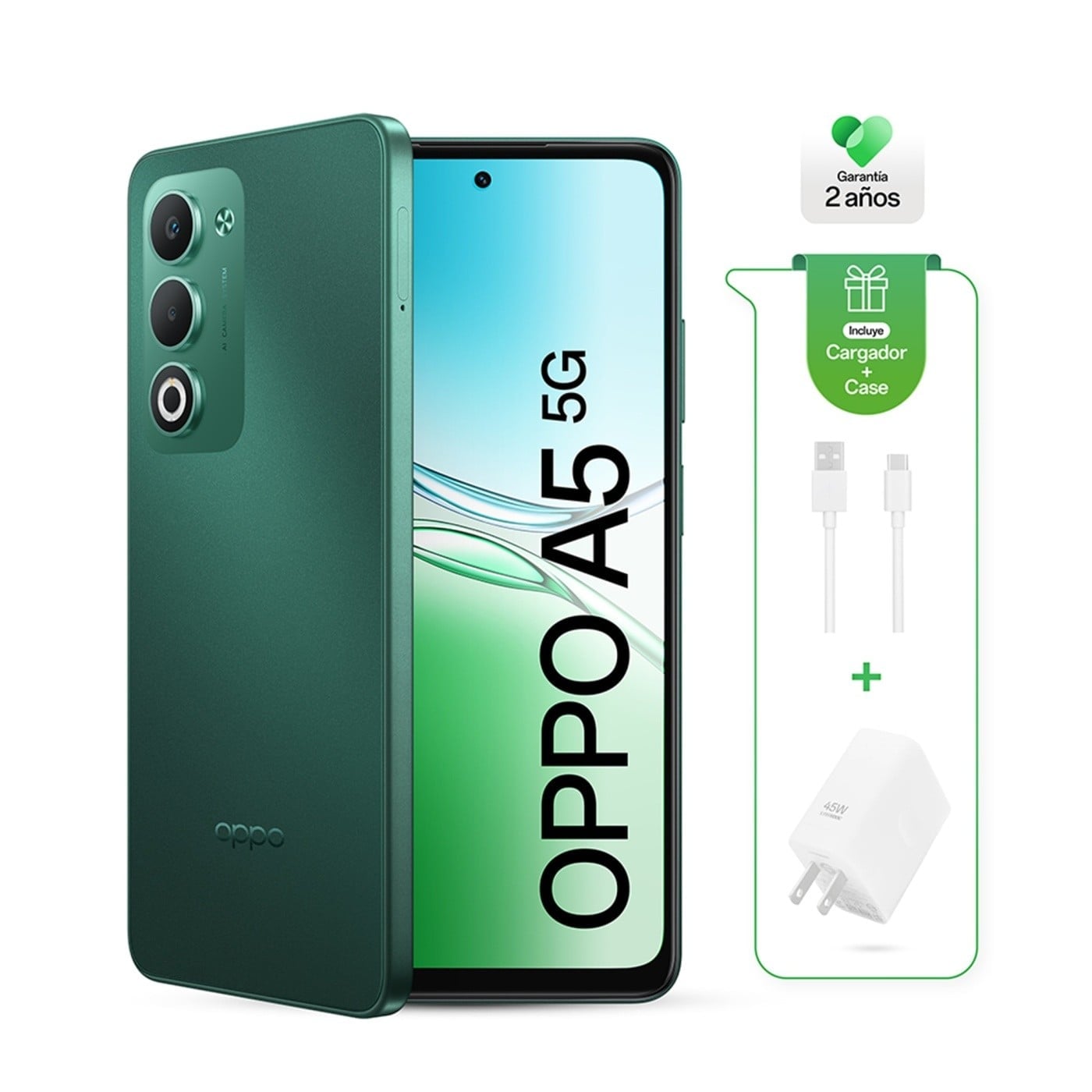 CELULAR OPPO A5 5G 256 GB VERDE - 2