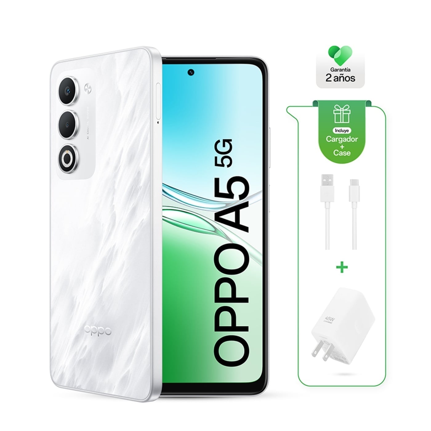 CELULAR OPPO A5 5G 256 GB BLANCO - 2