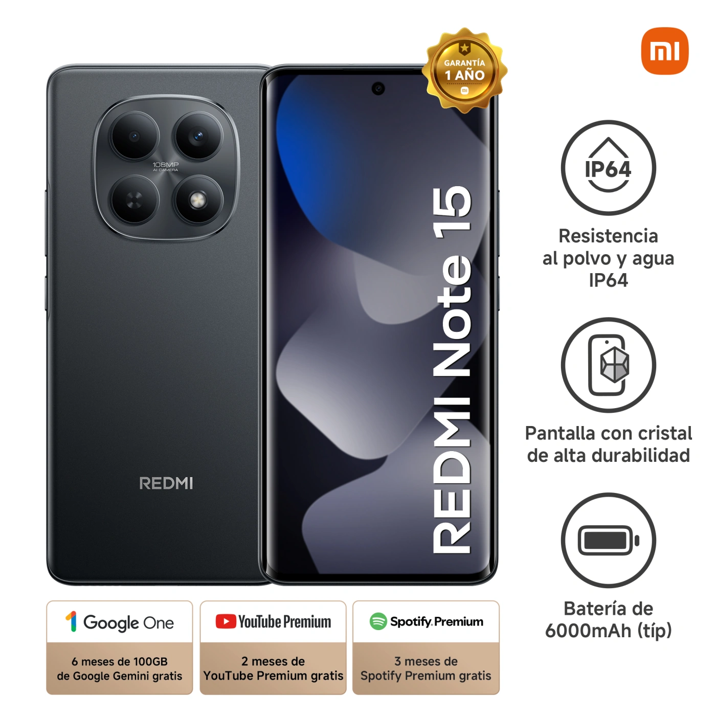 CELULAR XIAOMI REDMI NOTE 15 256 GB - 1