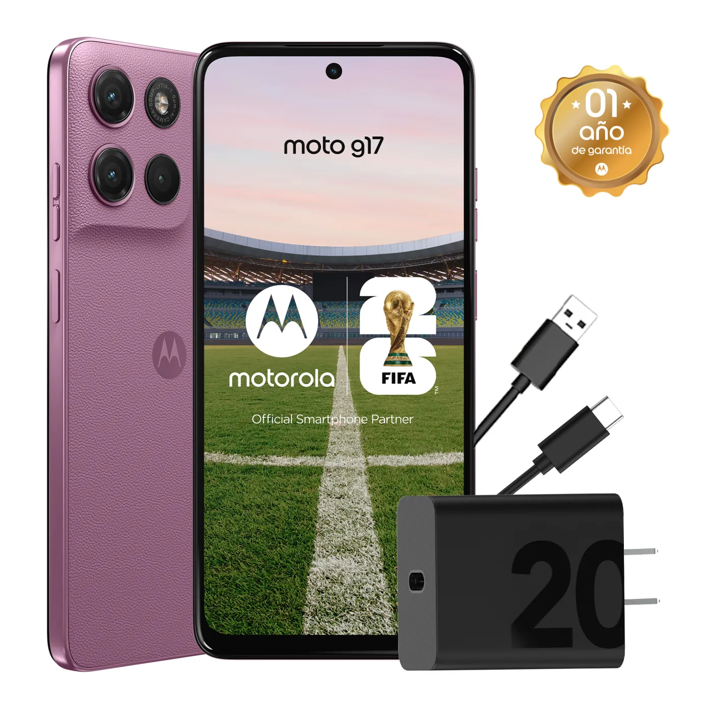 CELULAR MOTOROLA MOTO G17 256GB RAM - 1