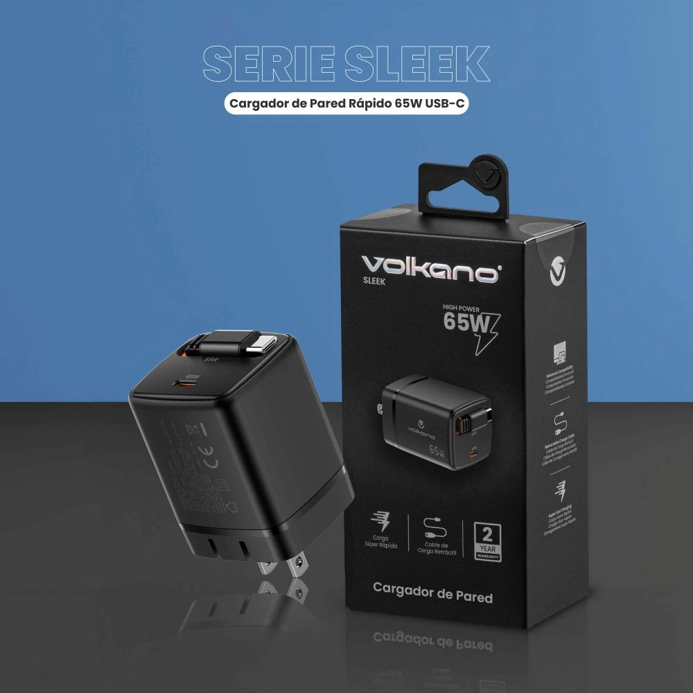 CARGADOR USB TIPO C VOLKANO 65W - 3