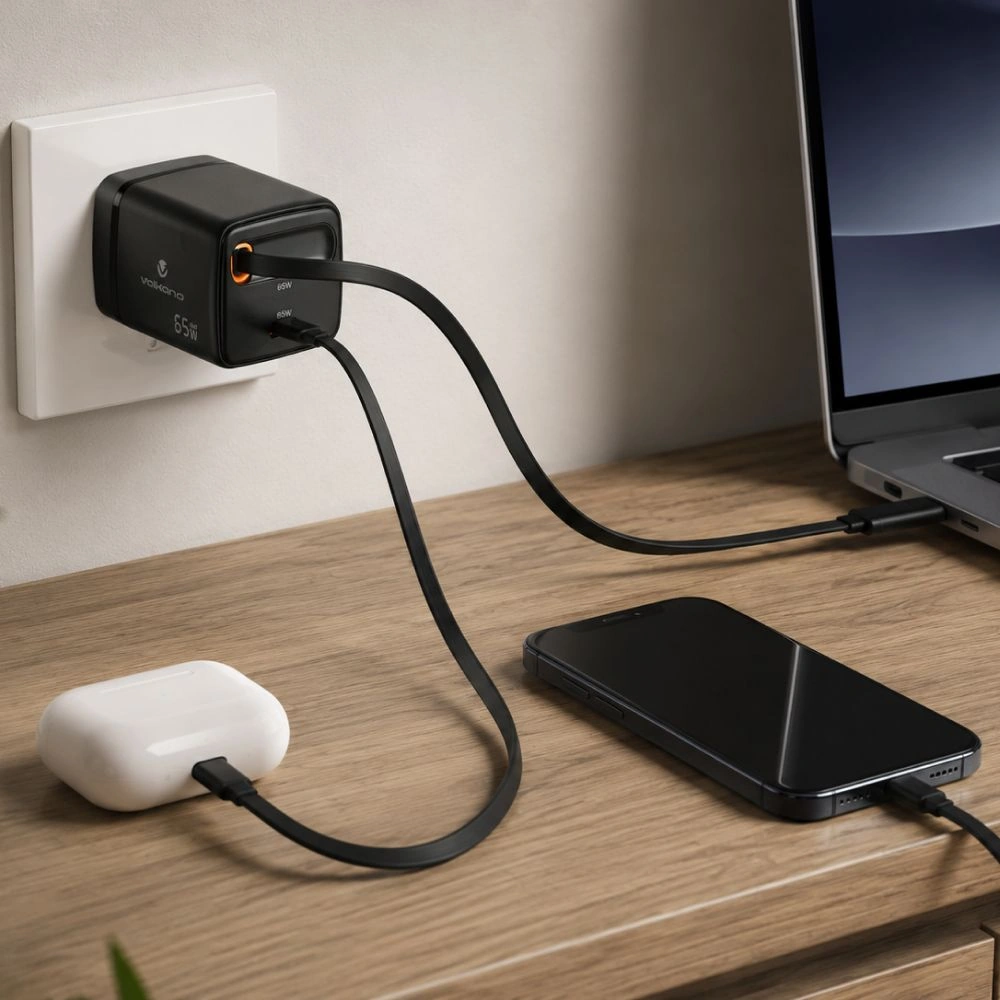 CARGADOR USB TIPO C VOLKANO 65W - 6