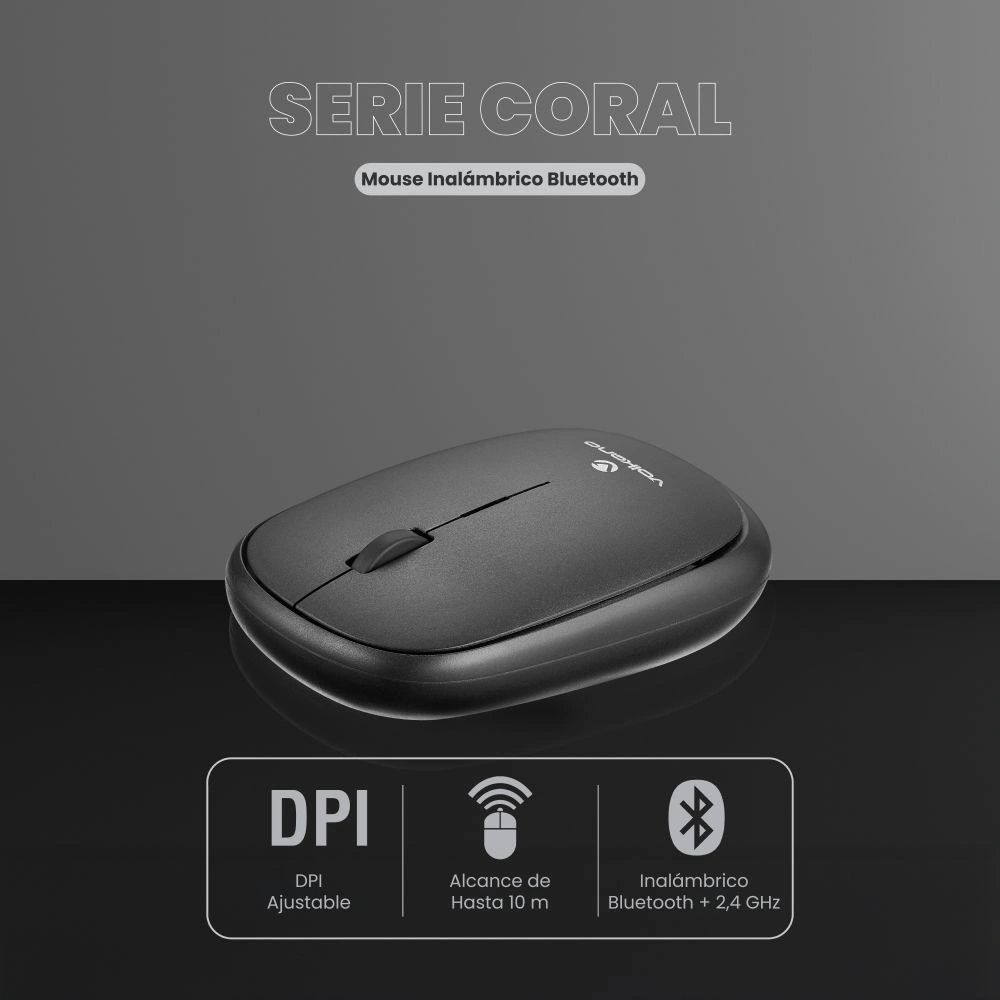 MOUSE INALAMBRICO BLUETOOTH VOLKANO CORAL SERIES - 3