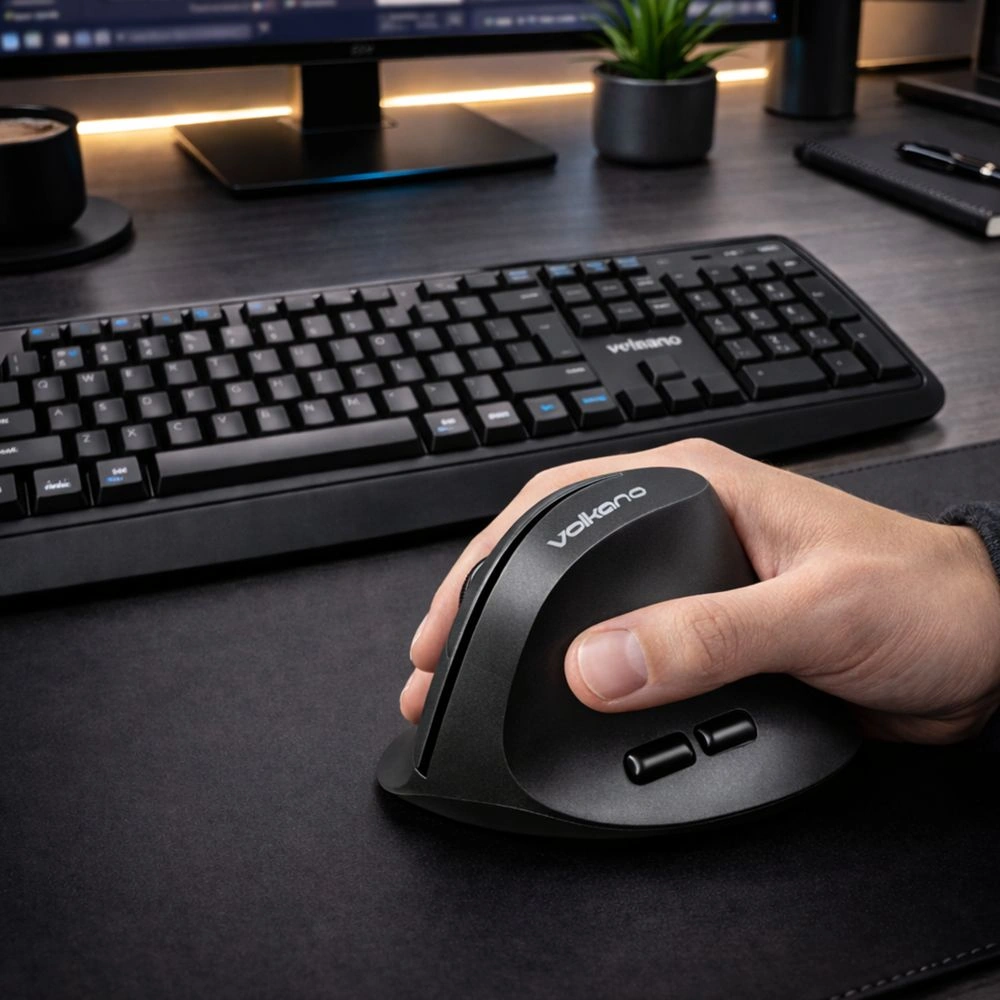 MOUSE INALÁMBRICO VOLKANO CURVE SERIES ERGONOMIC - 3
