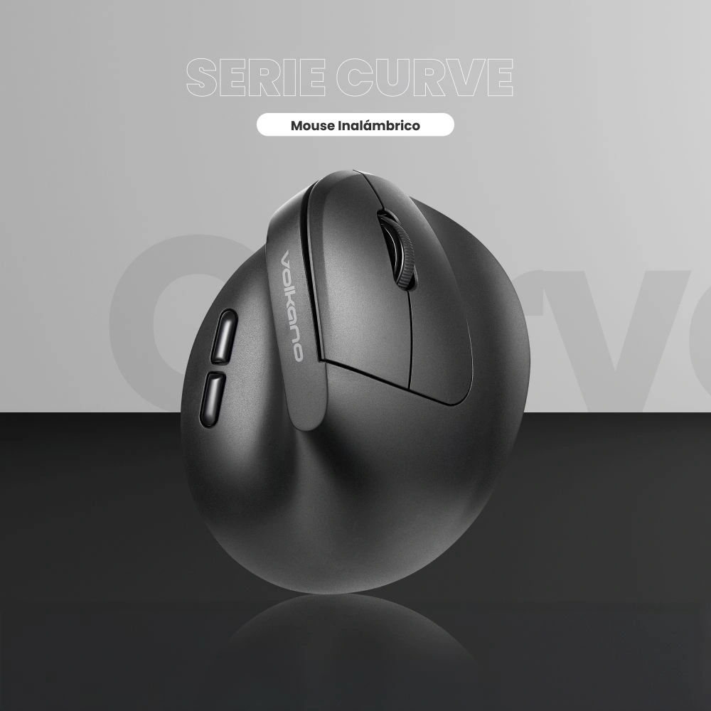 MOUSE INALÁMBRICO VOLKANO CURVE SERIES ERGONOMIC - 4