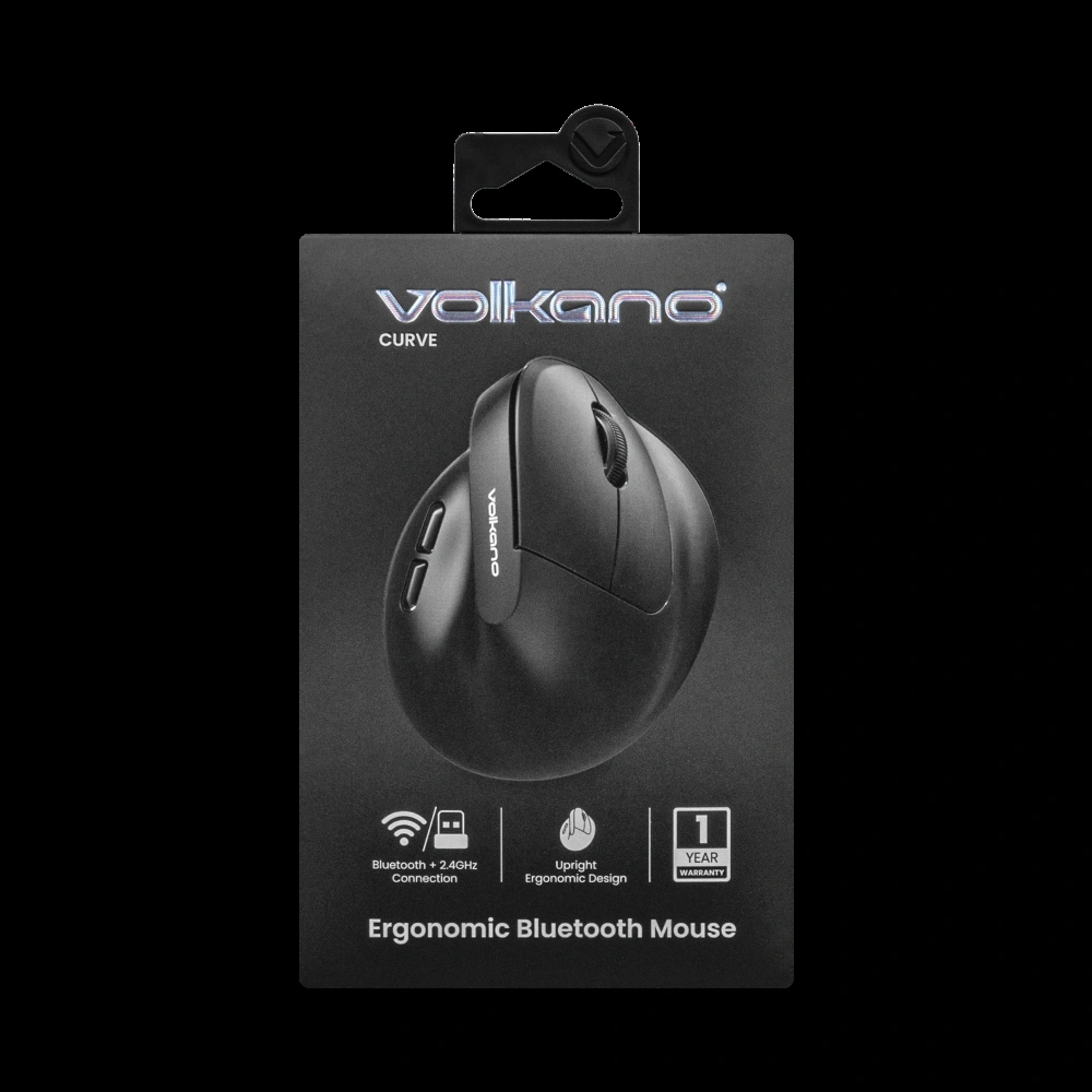 MOUSE INALÁMBRICO VOLKANO CURVE SERIES ERGONOMIC - 7