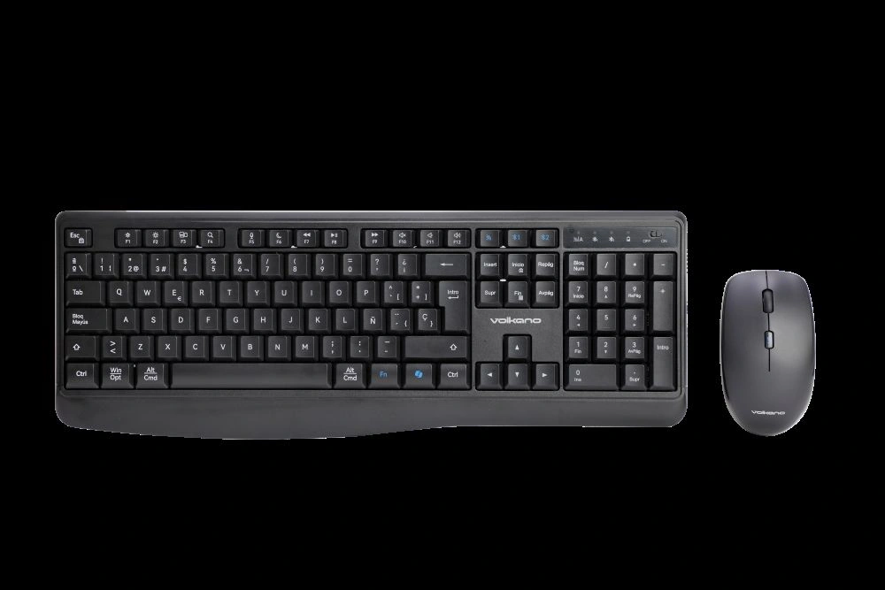 COMBO DE TECLADO Y MOUSE CON DOBLE MO VOLKANO ONYX - 1