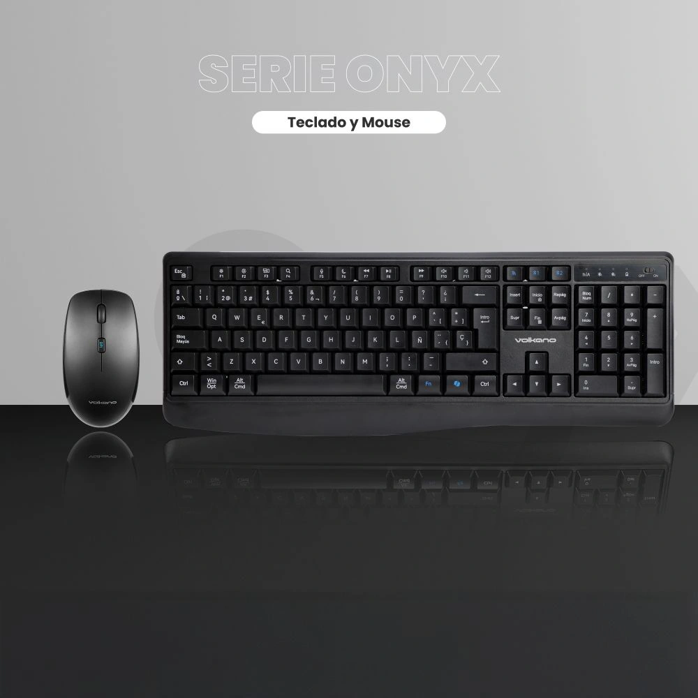 COMBO DE TECLADO Y MOUSE CON DOBLE MO VOLKANO ONYX - 6