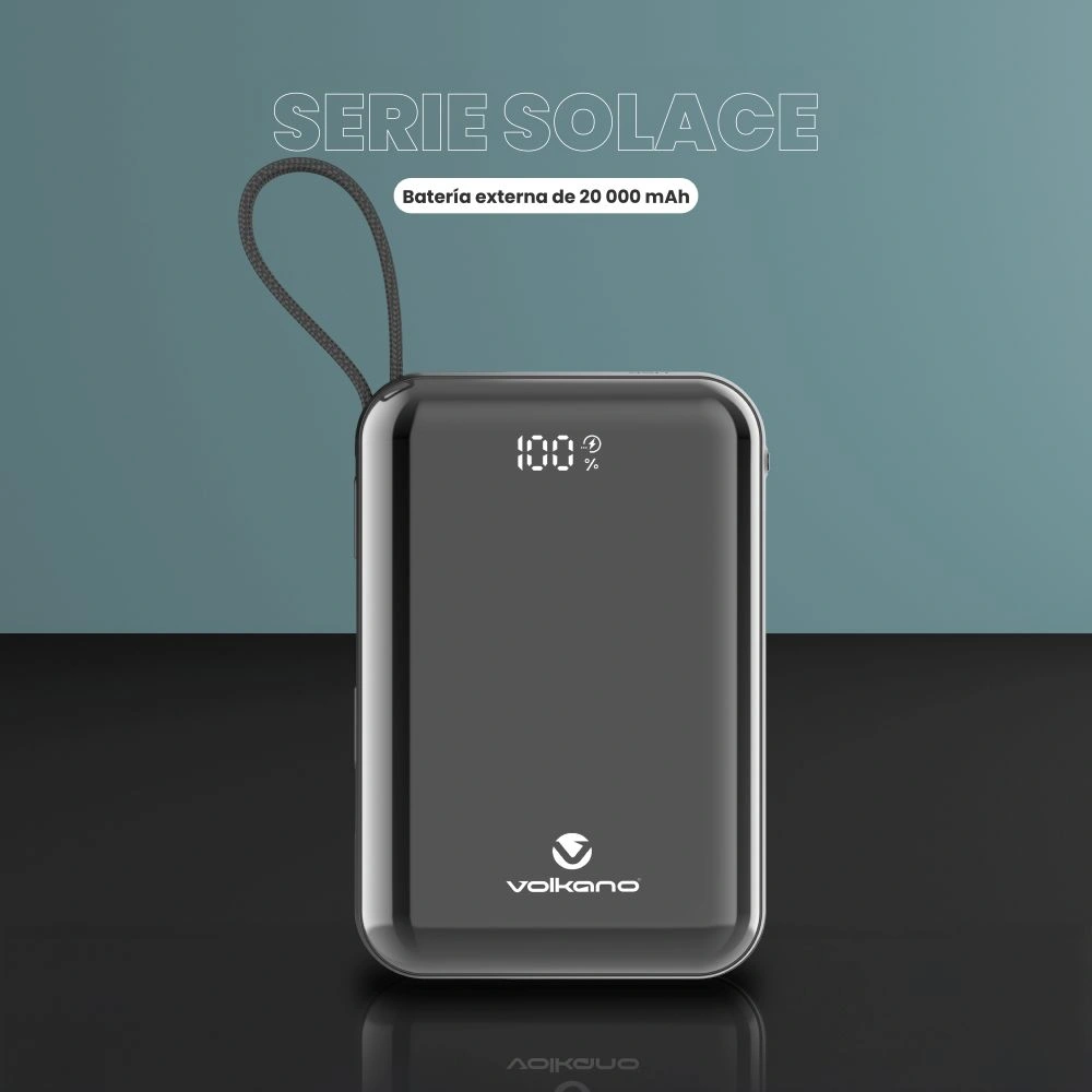 POWER BANK VOLKANO SOLACE 20000 MAH CON CABLES - 2