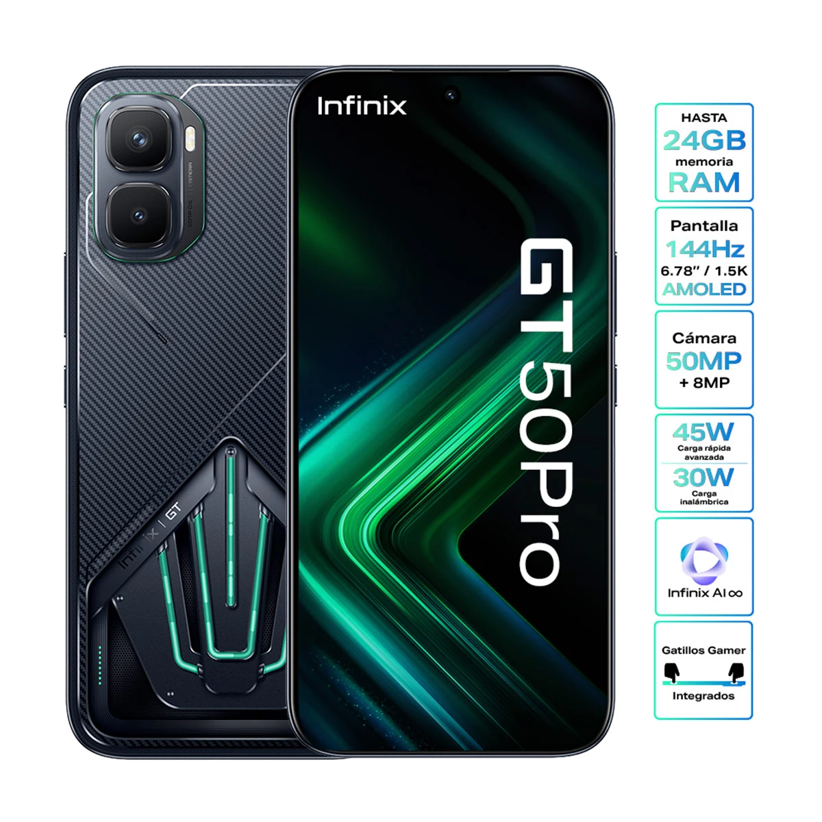CELULAR INFINIX GT 50 PRO 5G 256GB - 1