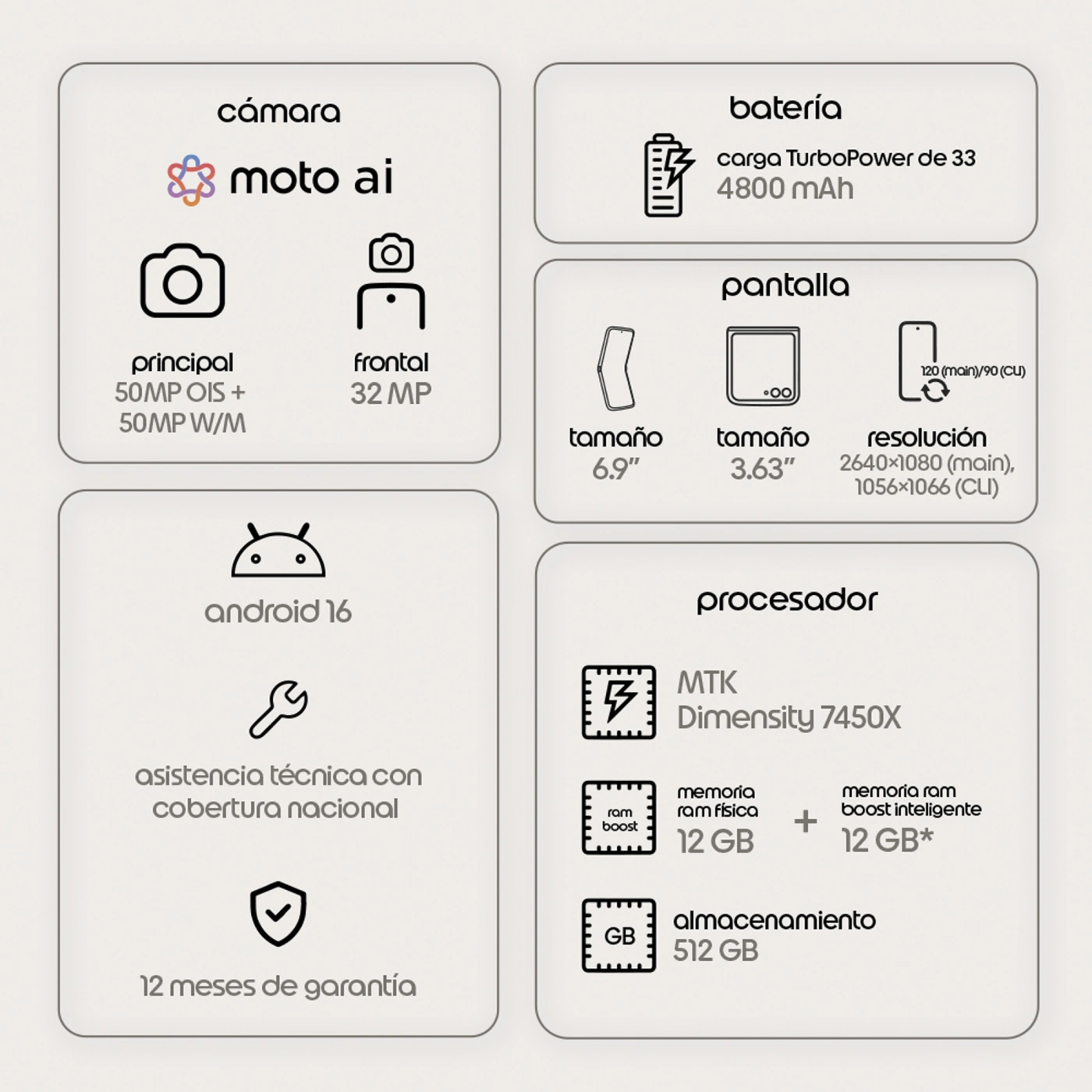 CELULAR MOTOROLA MOTO RAZR 70 512GB 12GB - 8