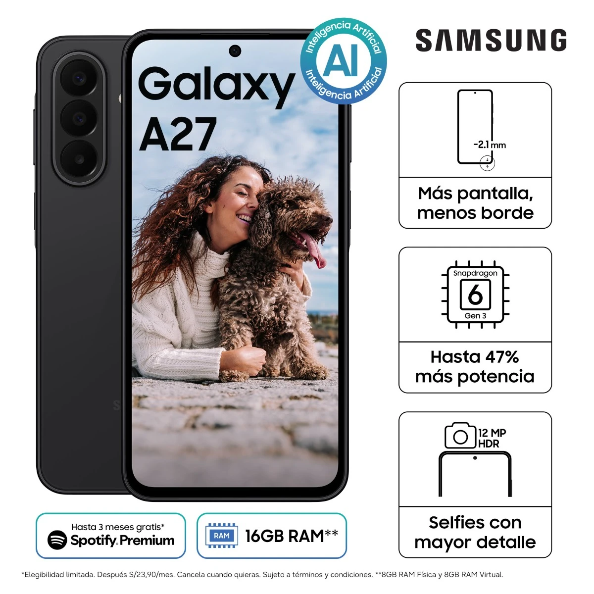 CELULAR SAMSUNG GALAXY A27 256GB 5G - 1