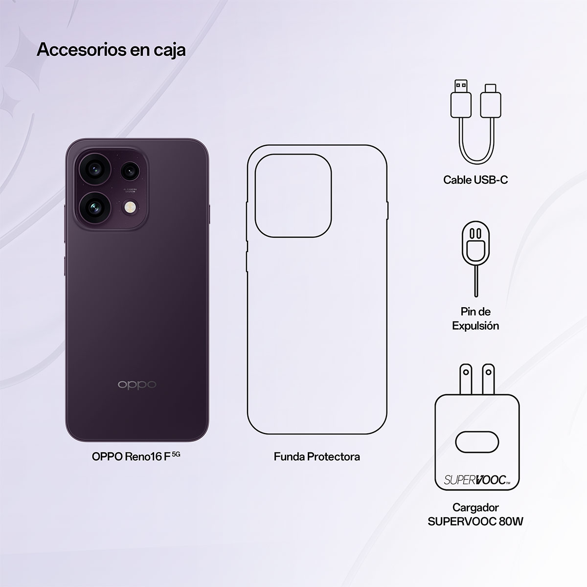 SMARTPHONE OPPO RENO16F 256GB + SMARTWATCH + AUDÍFONOS - 4