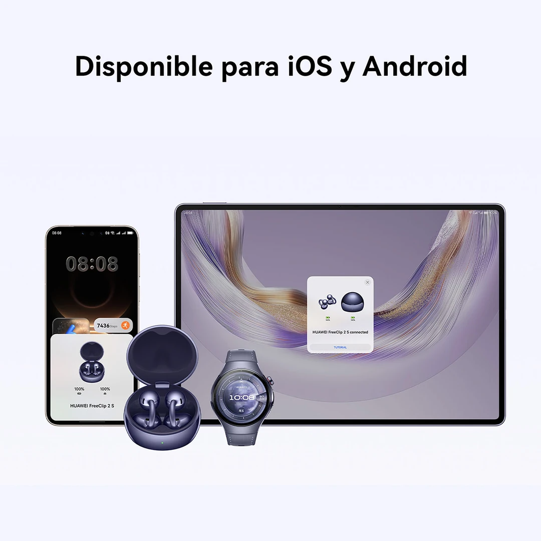 AUDÍFONOS HUAWEI FREECLIP 2S SILVER - 8