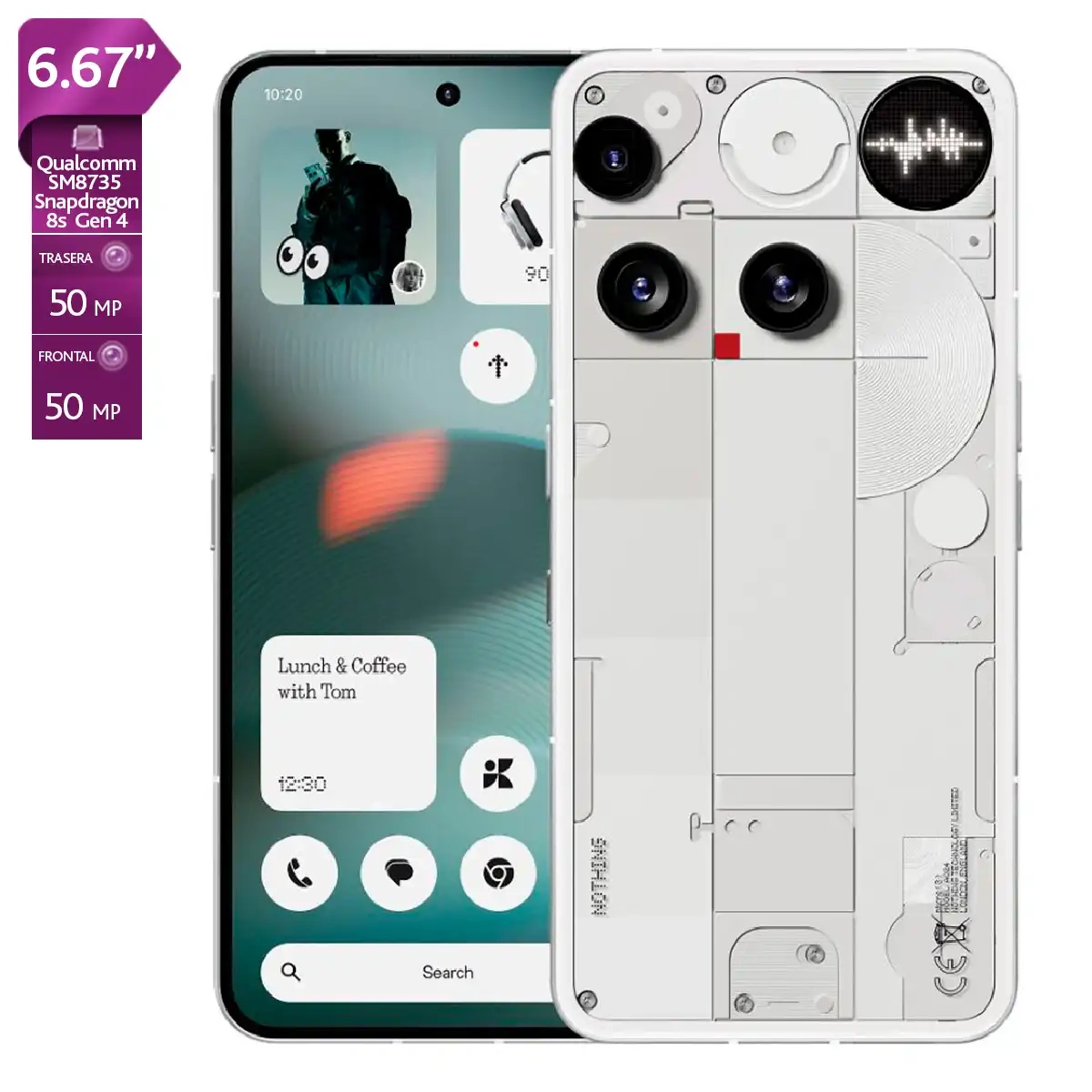CELULAR NOTHING 3 256GB + 12GB WHITE - 1