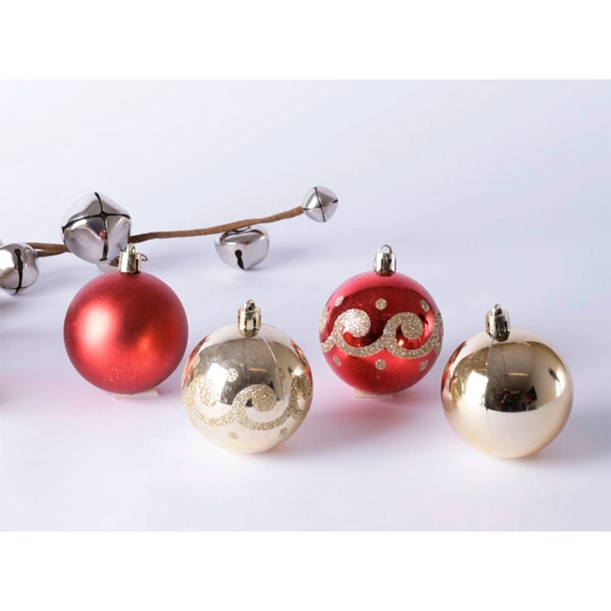 PACK BOLAS DE NAVIDAD RIPLEY HOME ROJO/DORADO 6 CM - 4