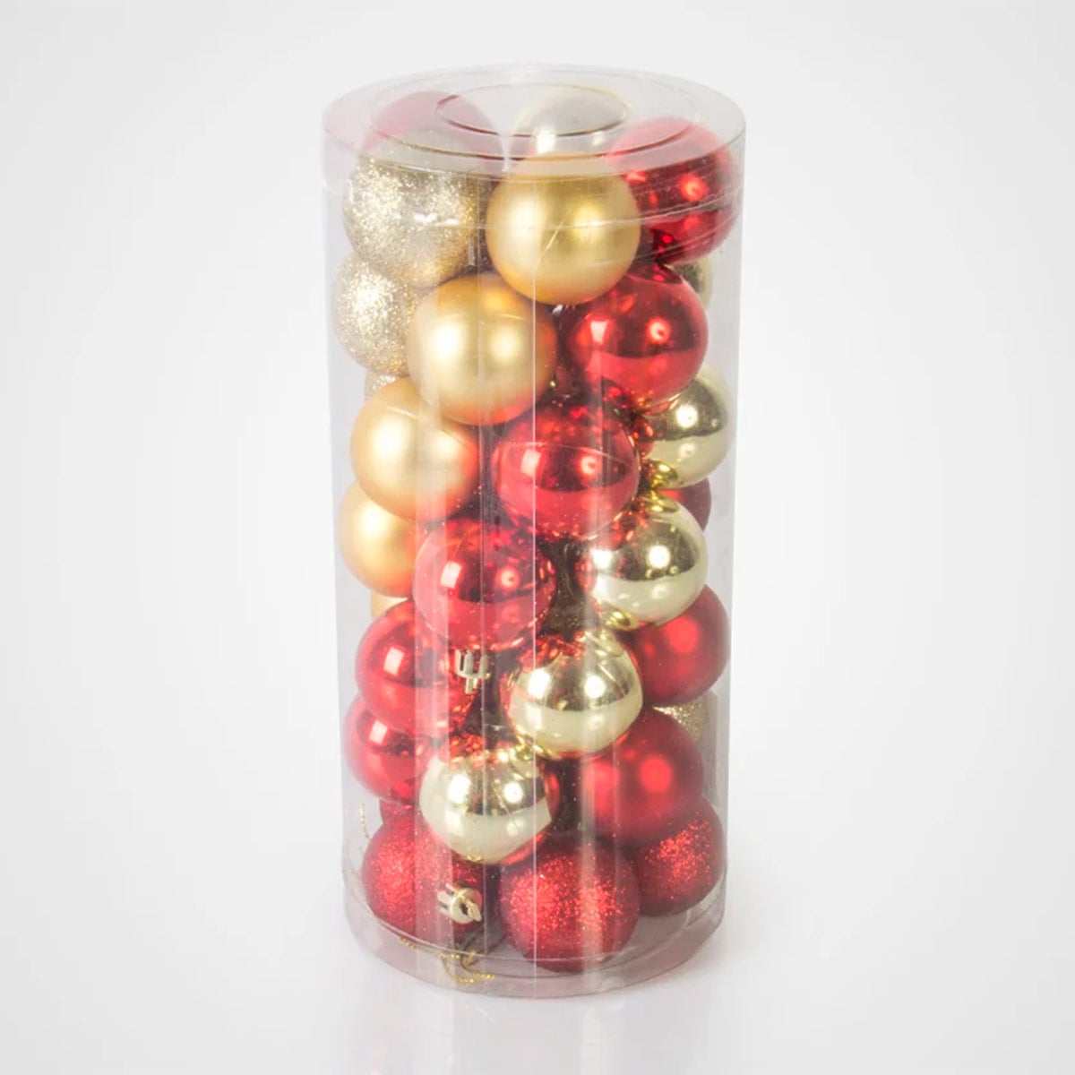 PACK BOLAS DE NAVIDAD RIPLEY HOME ROJO/DORADO 4 CM - 1