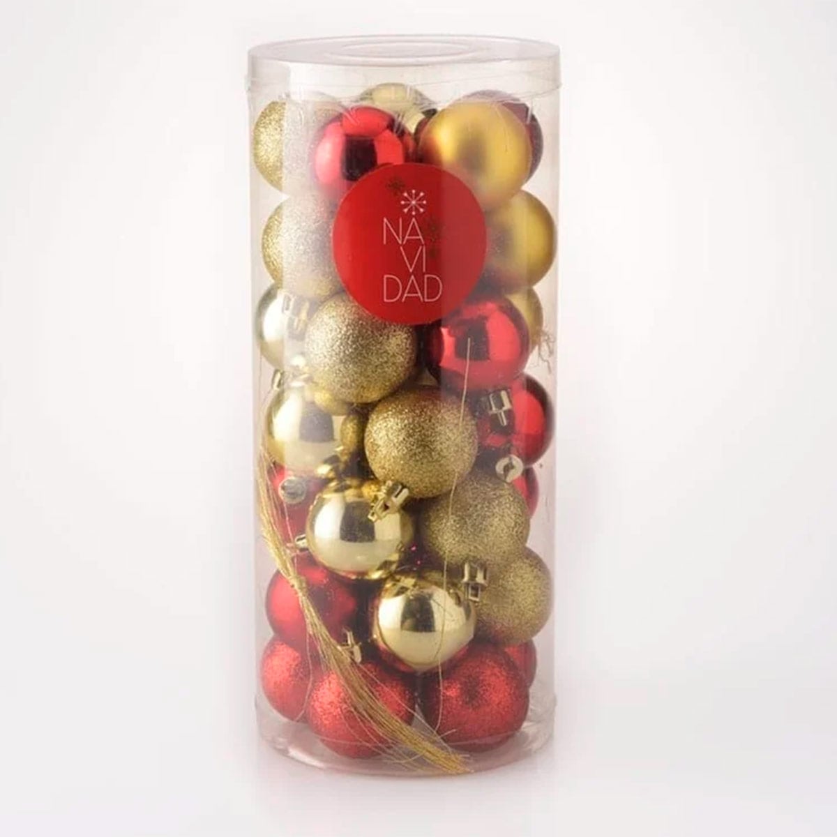 PACK BOLAS DE NAVIDAD RIPLEY HOME ROJO/DORADO 4 CM - 1