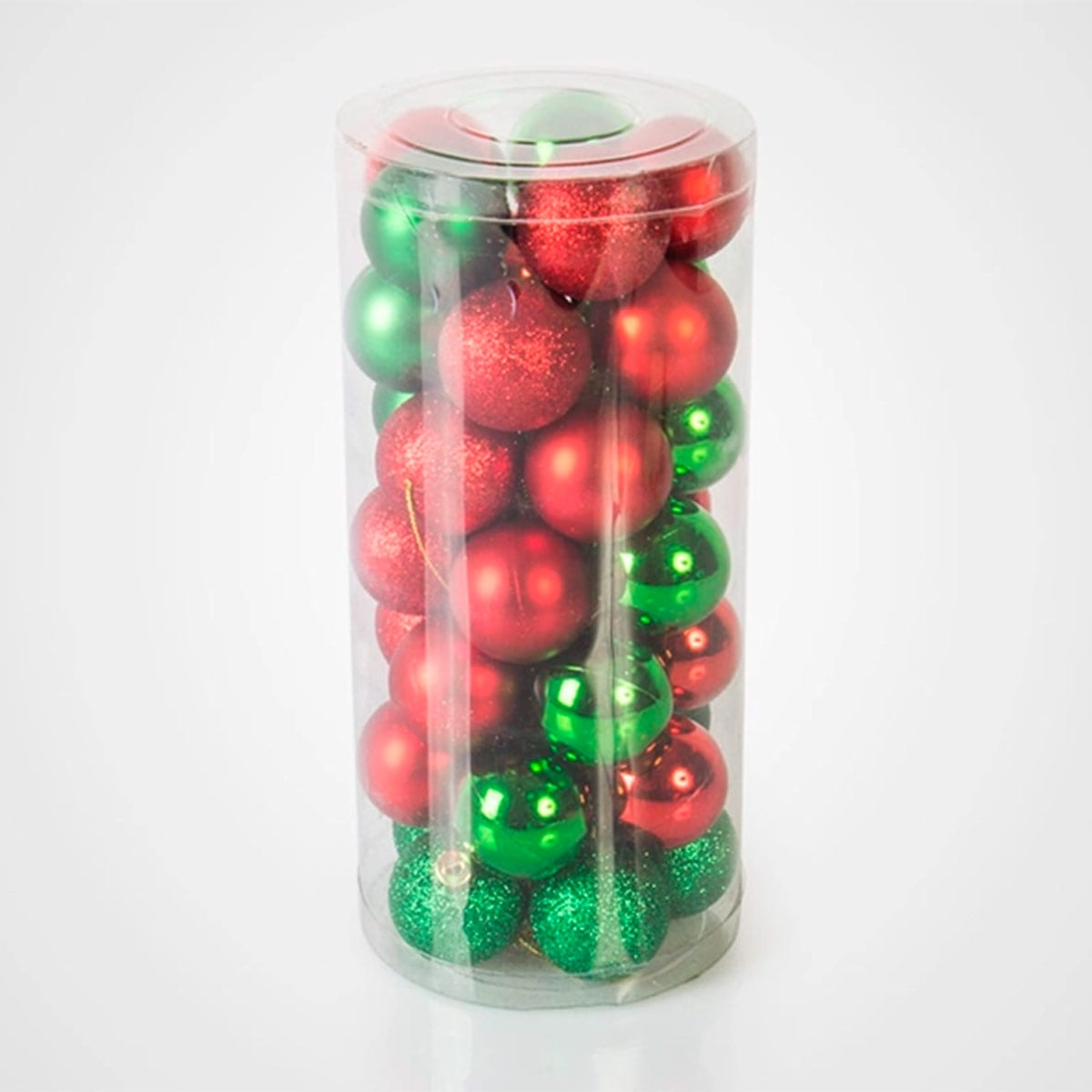 PACK BOLAS DE NAVIDAD RIPLEY HOME ROJO/VERDE 4 CM - 1