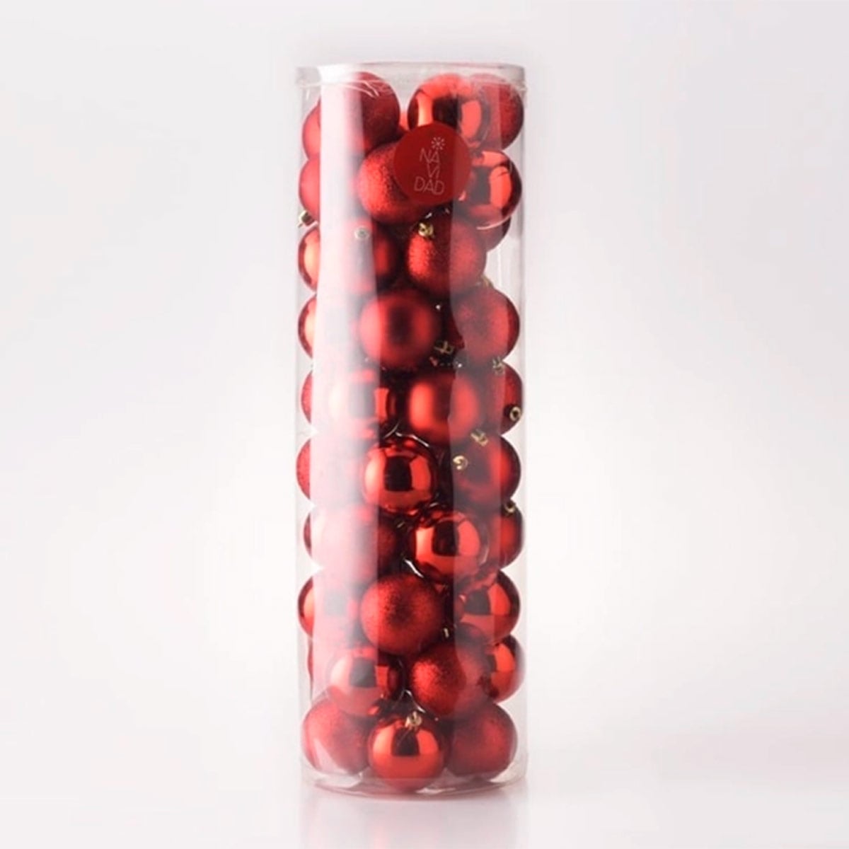 PACK BOLAS DE NAVIDAD RIPLEY HOME GLITTER ROJO 6 CM - 1