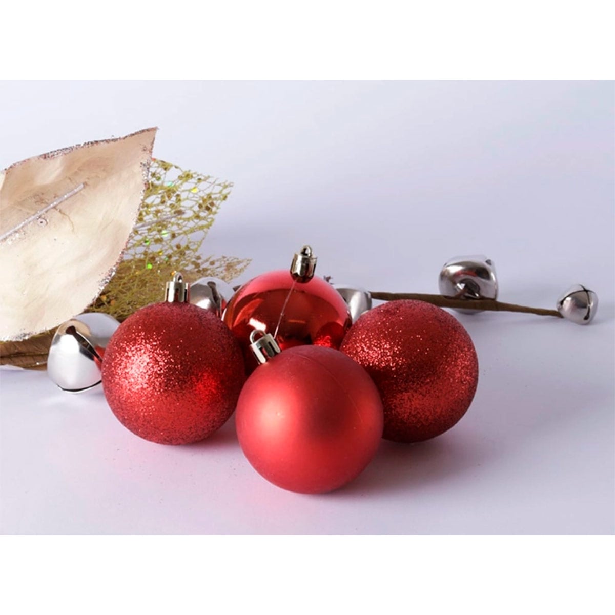 PACK BOLAS DE NAVIDAD RIPLEY HOME GLITTER ROJO 6 CM - 2