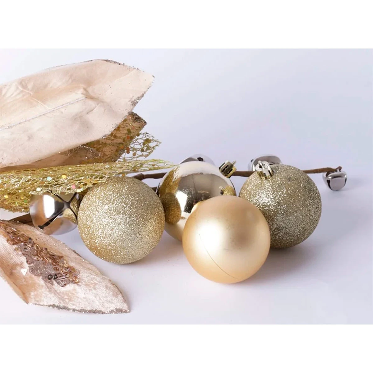 PACK BOLAS DE NAVIDAD RIPLEY HOME GLITTER DORADO 6 CM - 2