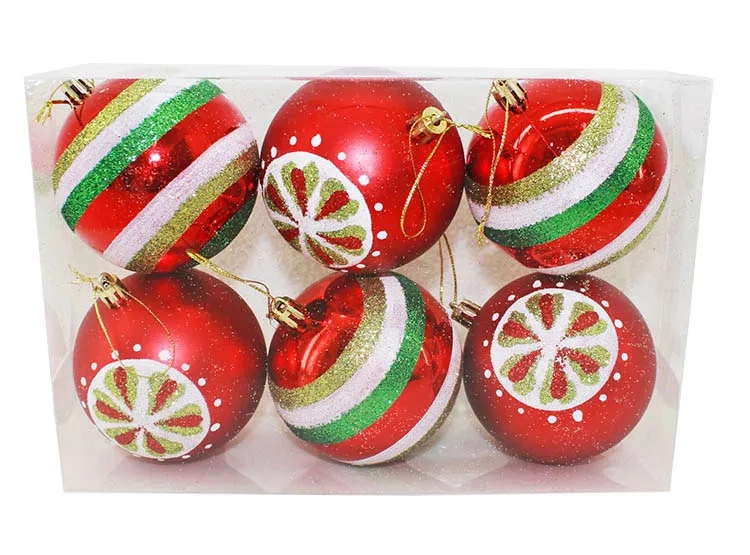PACK X6 BOLAS DE NAVIDAD RIPLEY HOME MERRY 8 CM - 1