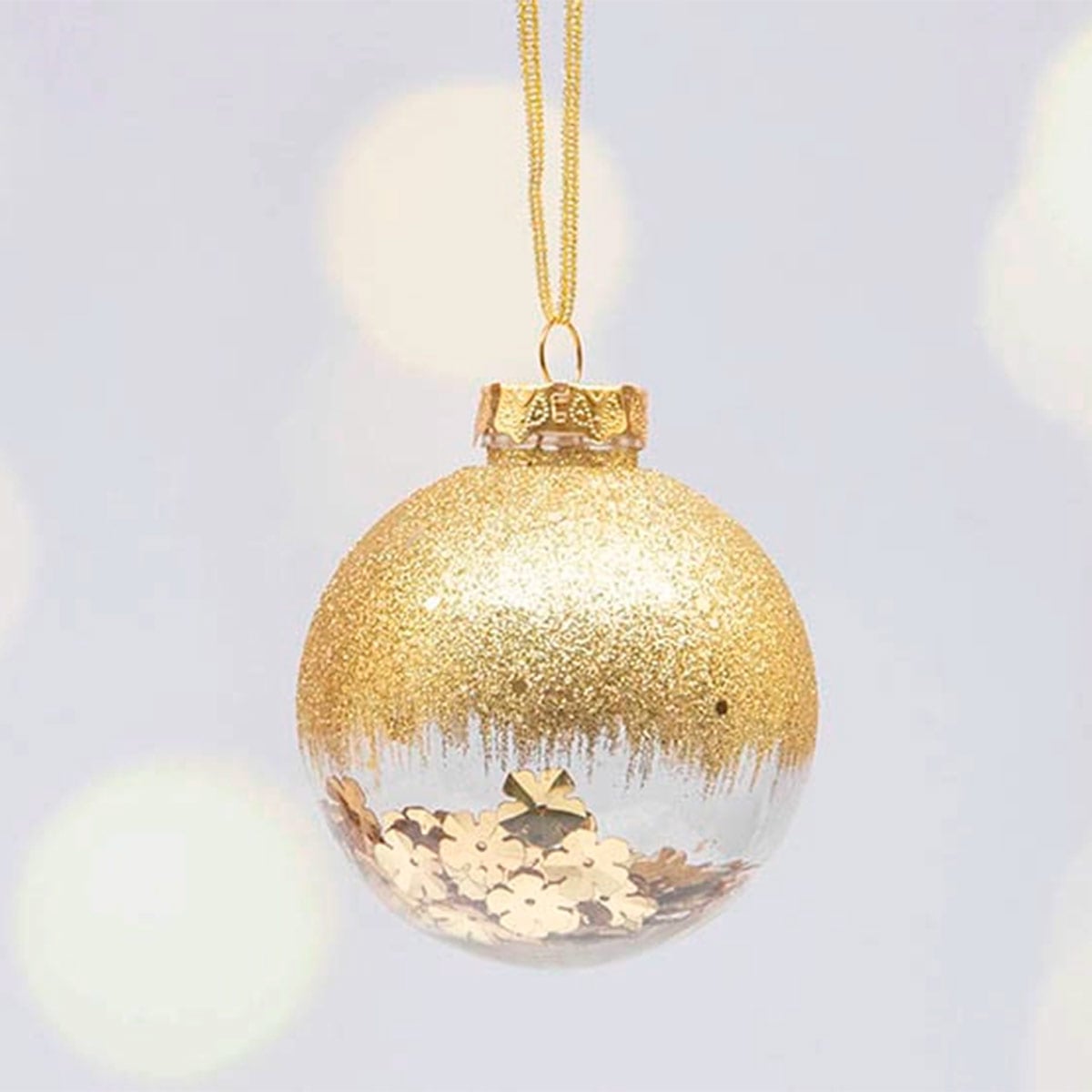 PACK X4 BOLAS DE NAVIDAD RIPLEY HOME GOLDEN DORADO 8 CM - 3