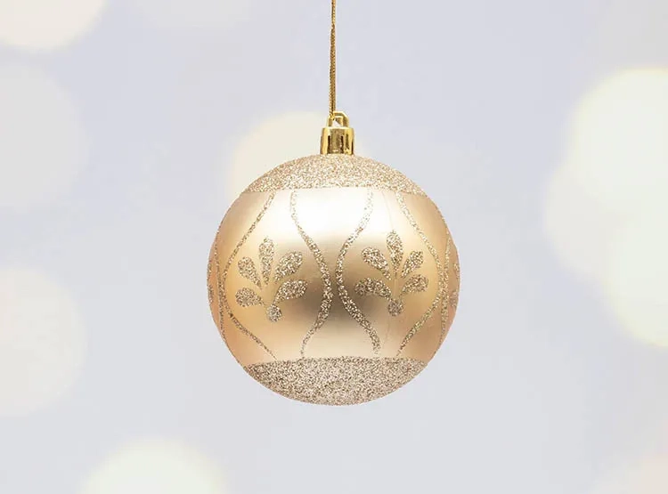 PACK 4 BOLAS DE NAVIDAD RIPLEY HOME CHAMPAÑA 8CM - 2