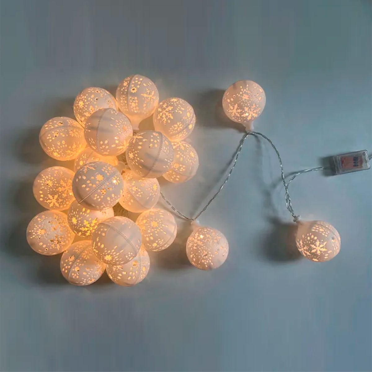 LUCES DE NAVIDAD RIPLEY HOME ESFERAS SNOWFLEX 20 LED - 1