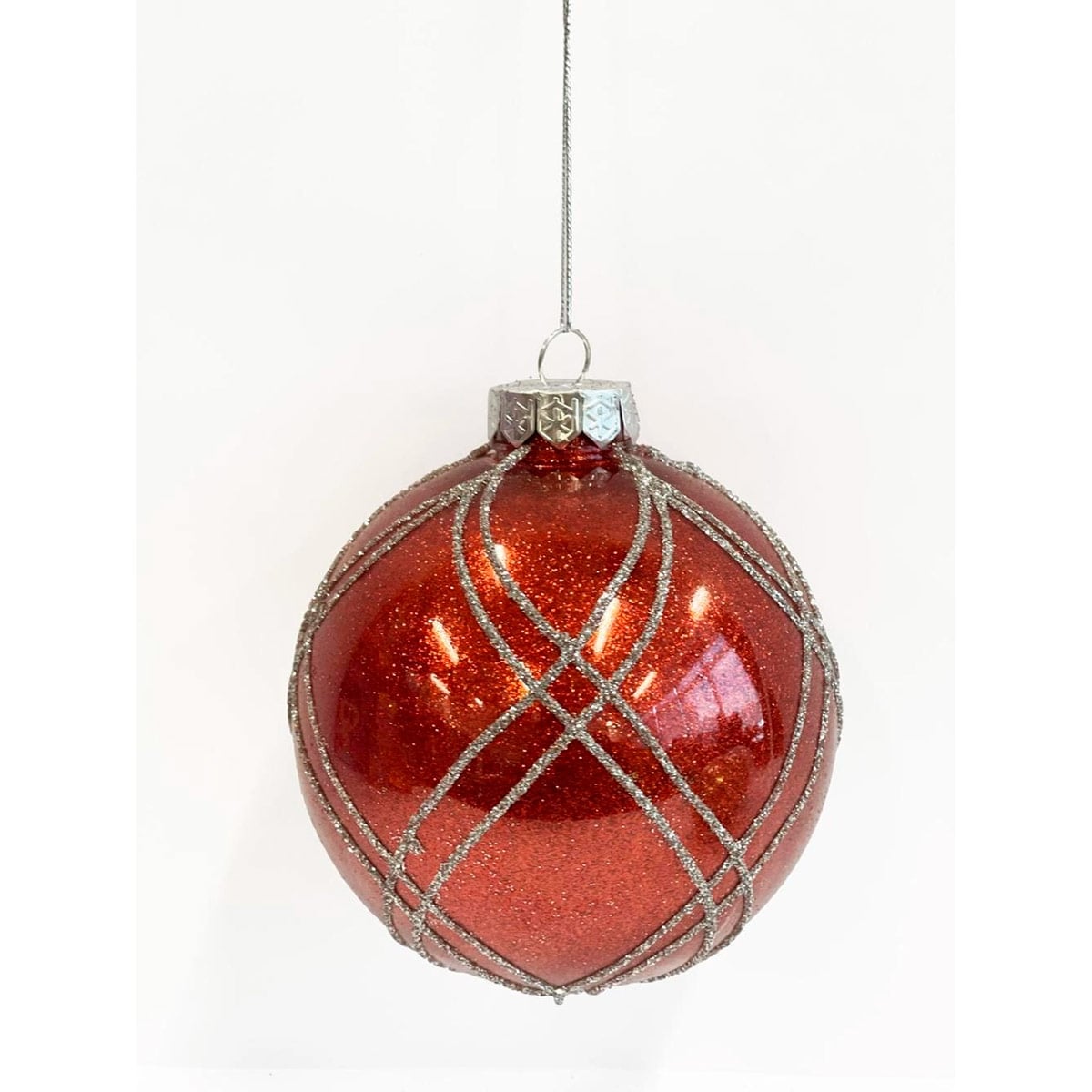 ADORNO NAVIDEÑO PARA ÁRBOL RIPLEY HOME ESFERA GLITTER 10 CM - 1