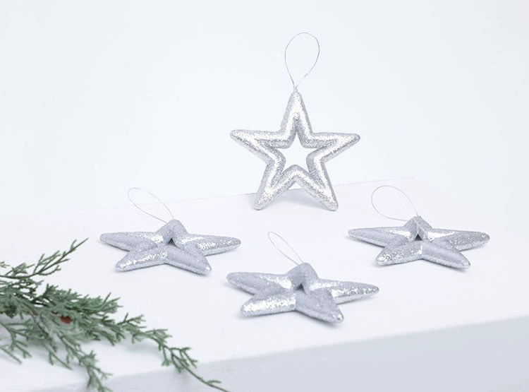 SET X4 ADORNOS PARA ÁRBOL RIPLEY HOME ESTRELLAS 13CM - 1