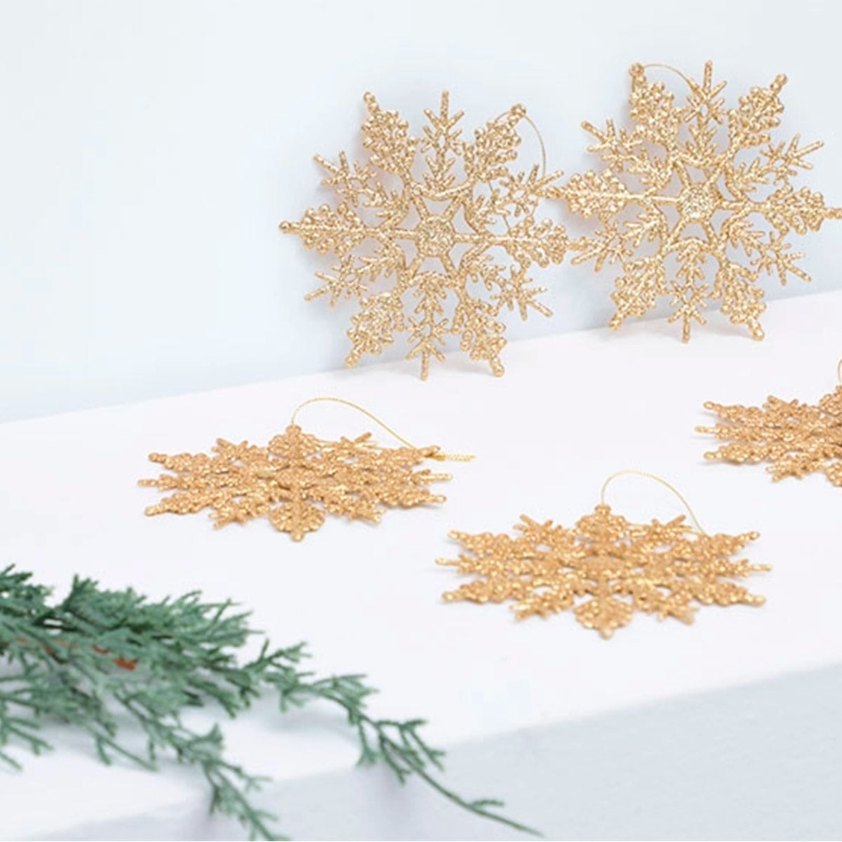 SET X5 ADORNOS PARA ÁRBOL RIPLEY HOME COPOS DE NIEVE 13CM - 1