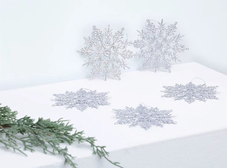 SET X5 ADORNOS PARA ÁRBOL RIPLEY HOME COPOS DE NIEVE 13CM - 1