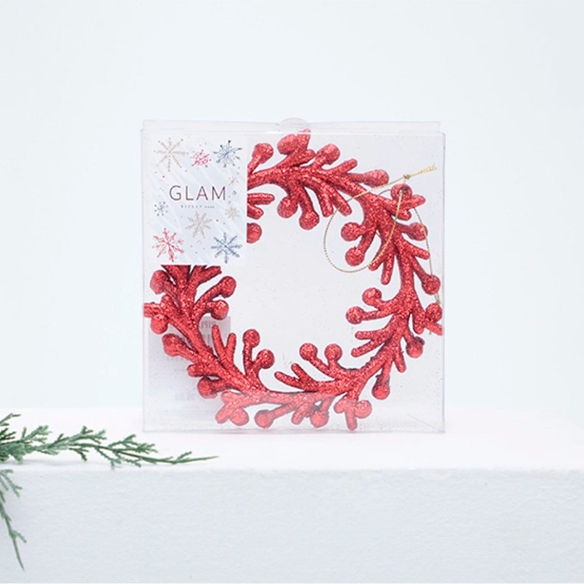 SET X2 ADORNO NAVIDEÑO PARA ÁRBOL RIPLEY HOME CORONA ROJA 10CM - 2