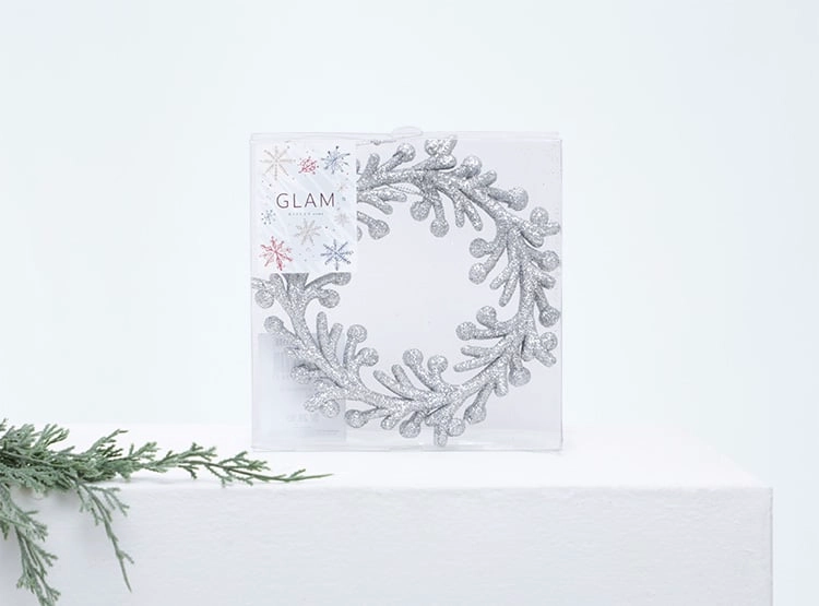 SET X2 ADORNOS NAVIDEÑOS PARA ÁRBOL RIPLEY HOME CORONA PLATEADA 10CM - 1