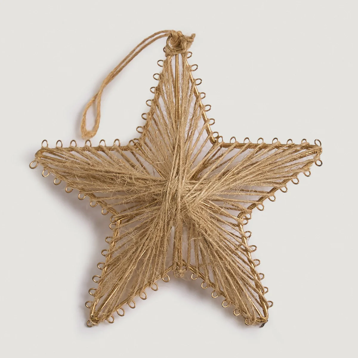 ADORNO NAVIDEÑO PARA ÁRBOL RIPLEY HOME ESTRELLA SOGA 13 CM - 2
