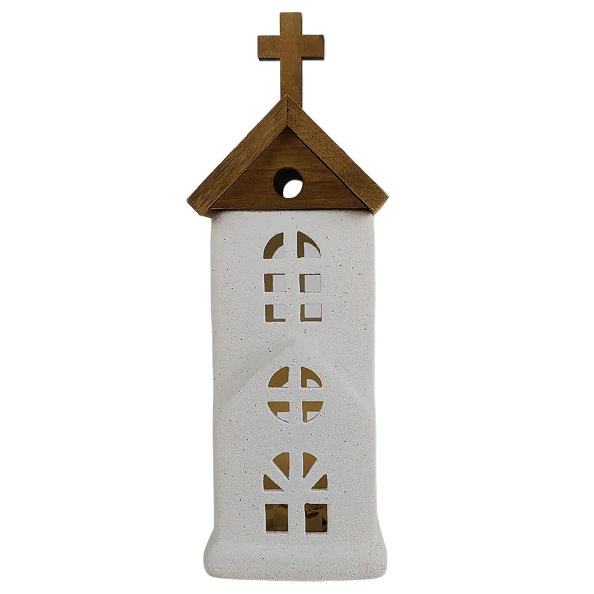 ADORNO NAVIDEÑO RIPLEY HOME CASITA IGLESIA 24.5 CM - 1